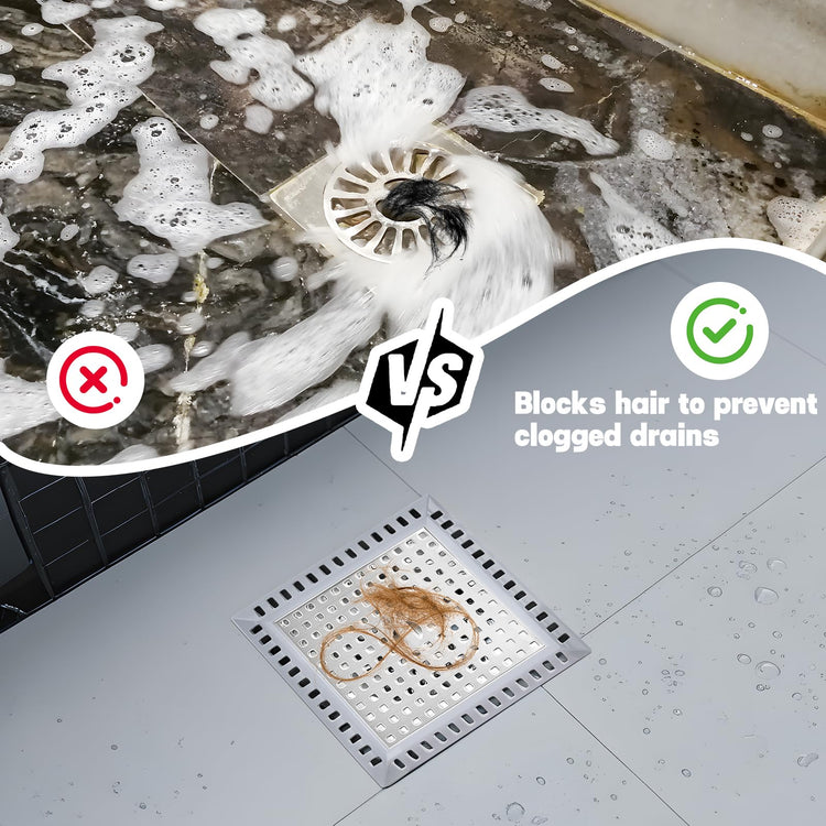 2PCS Shower Drain Hair Catcher