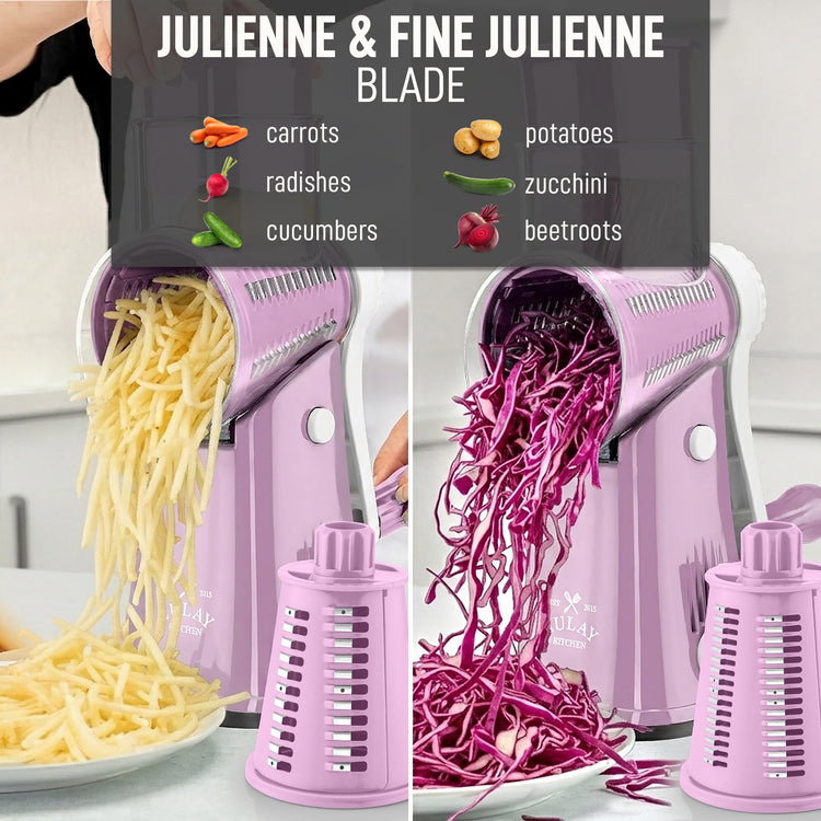 Rotary Cheese Grater 5 Blade Cheese Shredder