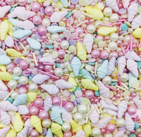 Ice Cream Sprinkles Candy Mix Size Edible Pearls Cake Decorations Cupcake Toppers Cookie Decorating Perfect for Wedding Party Valentine Halloween Christmas Supplies 4.58OZ (4.58 Ounce)