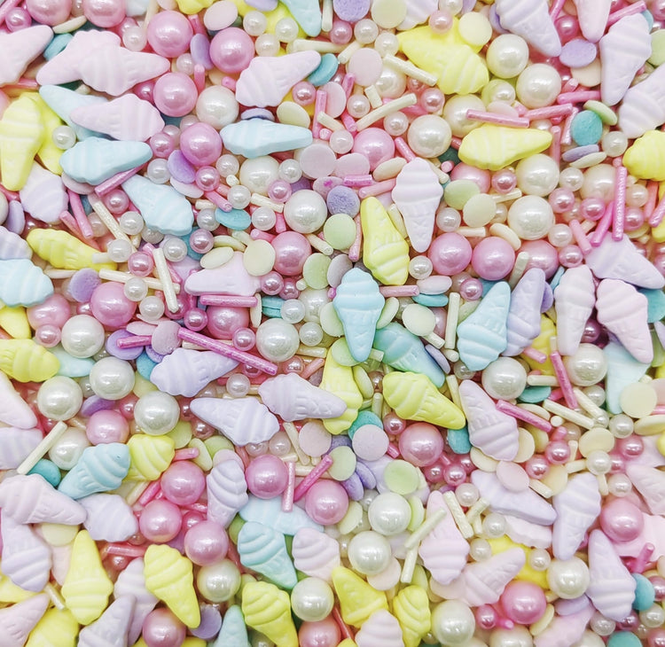 Ice Cream Sprinkles Candy Mix Size Edible Pearls Cake Decorations Cupcake Toppers Cookie Decorating Perfect for Wedding Party Valentine Halloween Christmas Supplies 4.58OZ (4.58 Ounce)