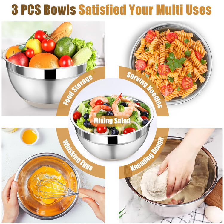 Mixing Bowl with Lid Set of 3