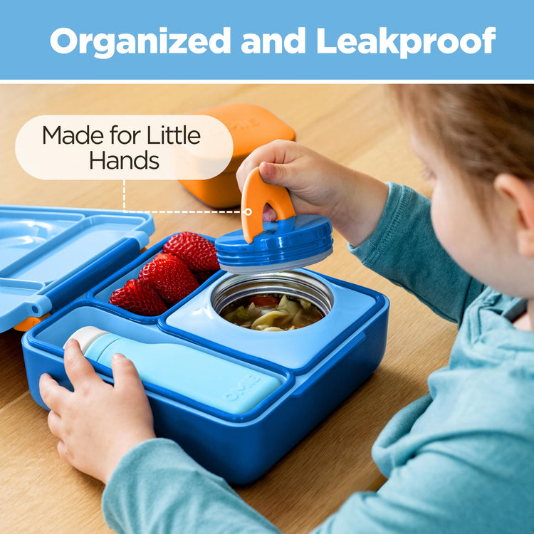 OmieBox Kids Insulated Leakproof Bento Lunch Box with Food Jar