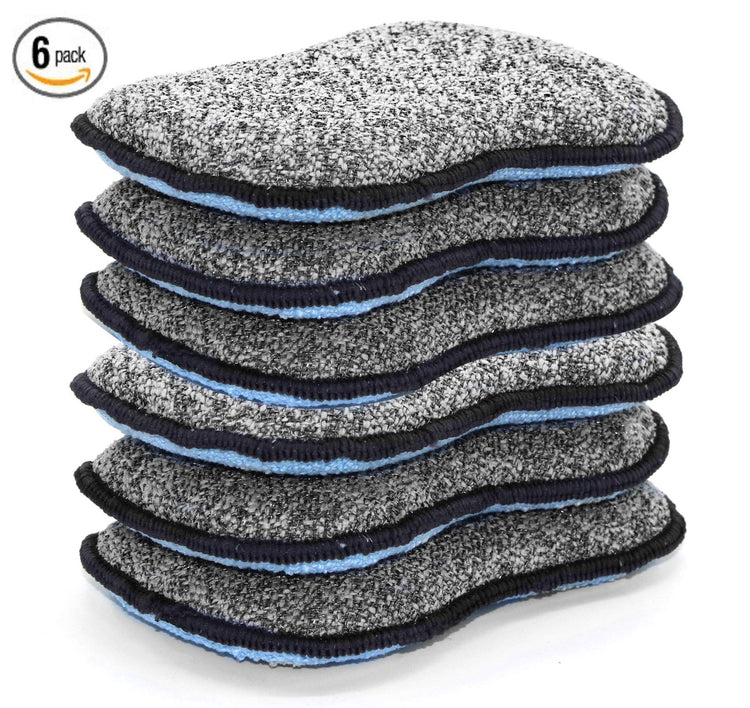 Multi Purpose Scrub Sponges for Kitchen By Scrub (6 Count)