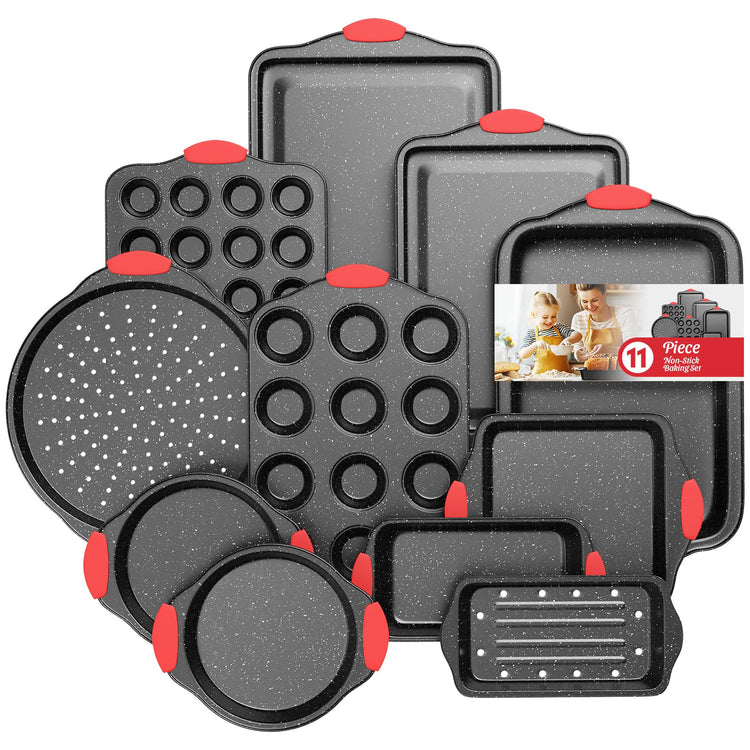 11 Piece Nonstick Stackable Baking Pans Set