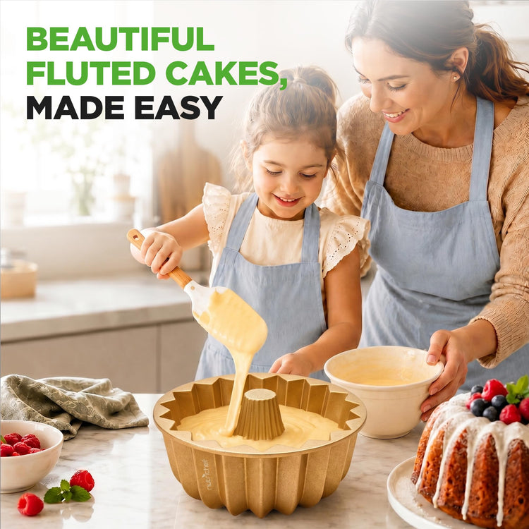 Cake Pan 10 Cups Die Cast Fluted Aluminum Cake Mold