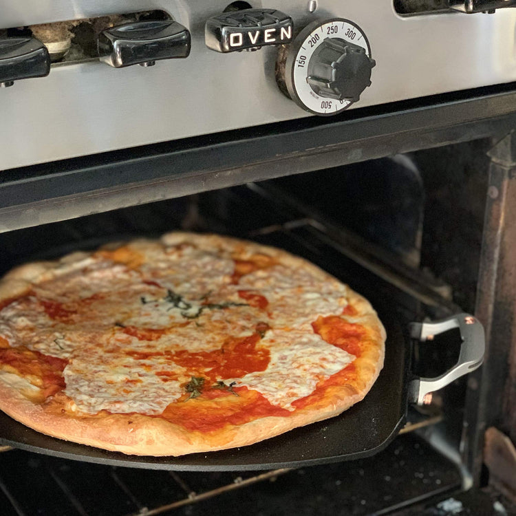 Cast Iron Grill Skillet and Pan with Forged Handles for Pizza