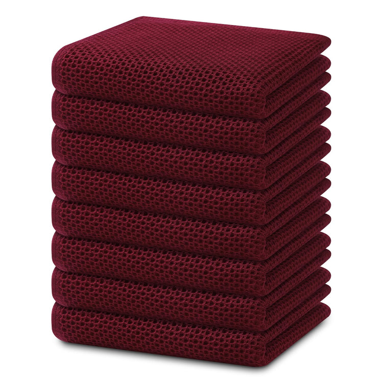 100% Cotton Waffle Weave Kitchen Dish Towels 8 (8 Count)