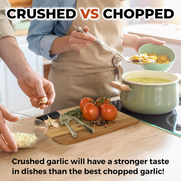 Large Premium Garlic Press Set