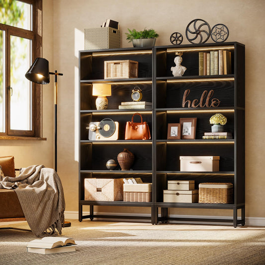 Tall Bookcase Black Bookshelf