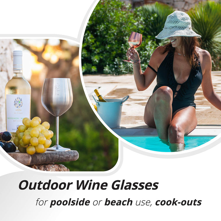 Stainless Steel Wine Glass (4 Count)