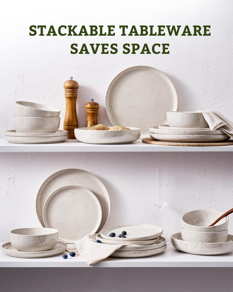 Meteor 12 Piece Stoneware Dinnerware Set