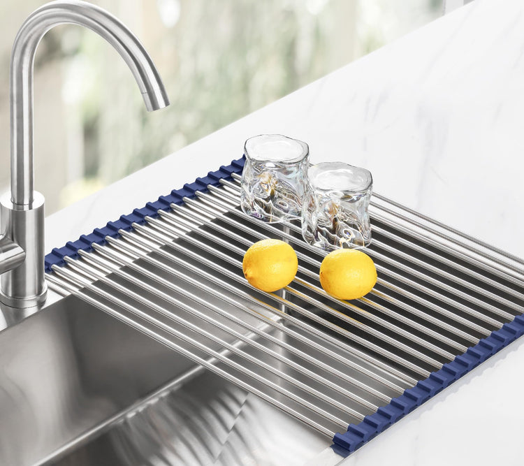 Roll Up Dish Drying Rack Over Sink