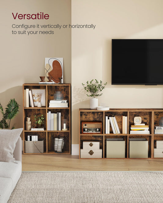 Bookcase Cube Shelf with 6 Compartments