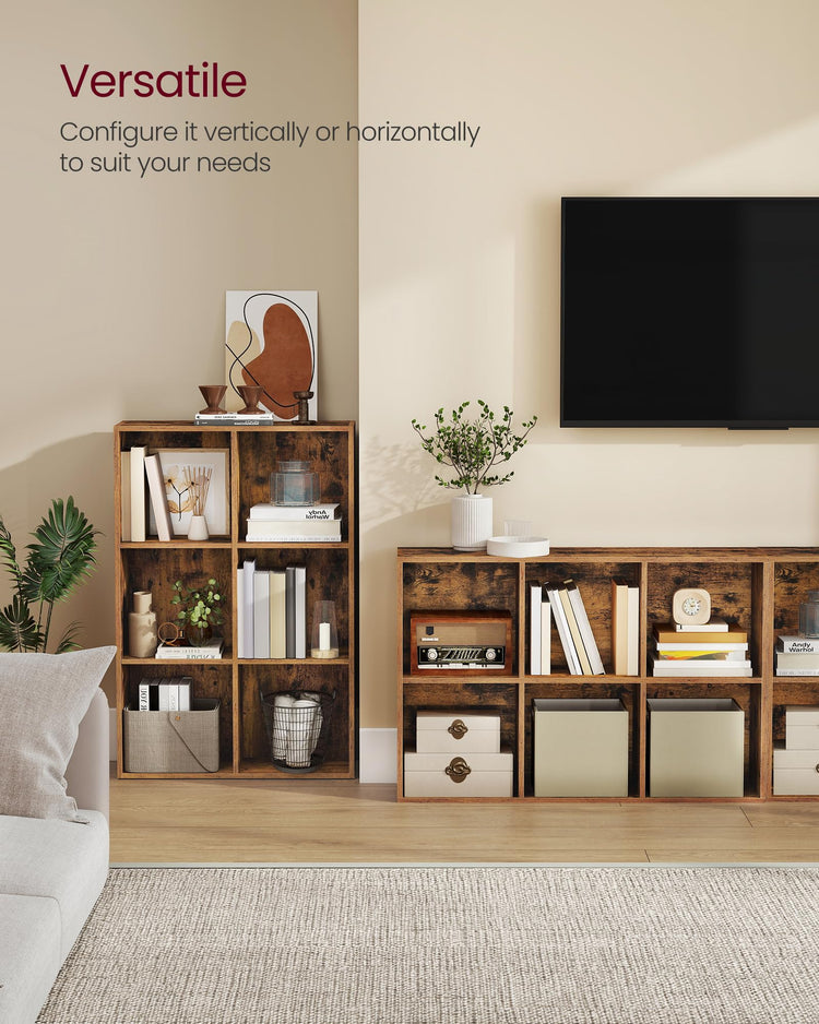 Bookcase Cube Shelf with 6 Compartments