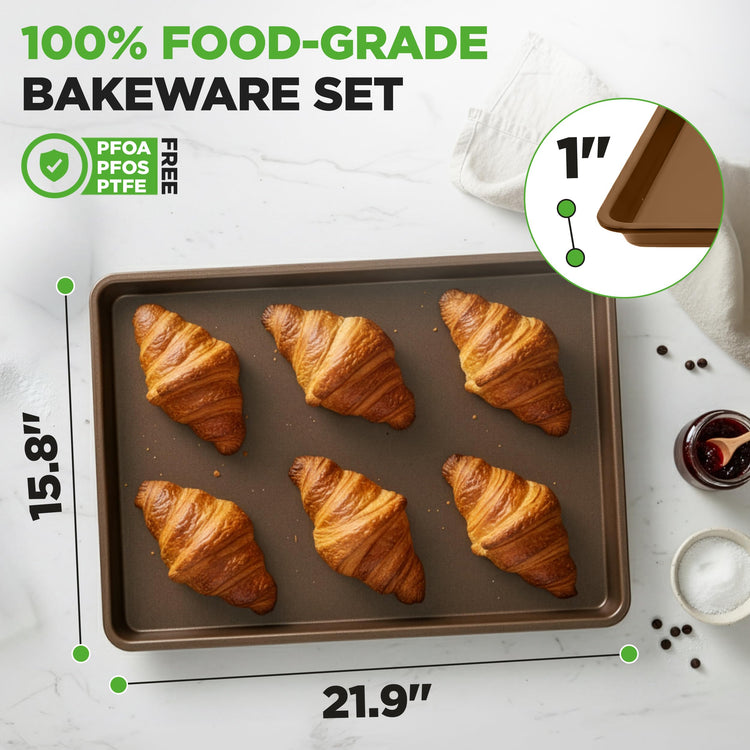 2 Piece Nonstick XL Cookie Sheets for Baking (2 Count)