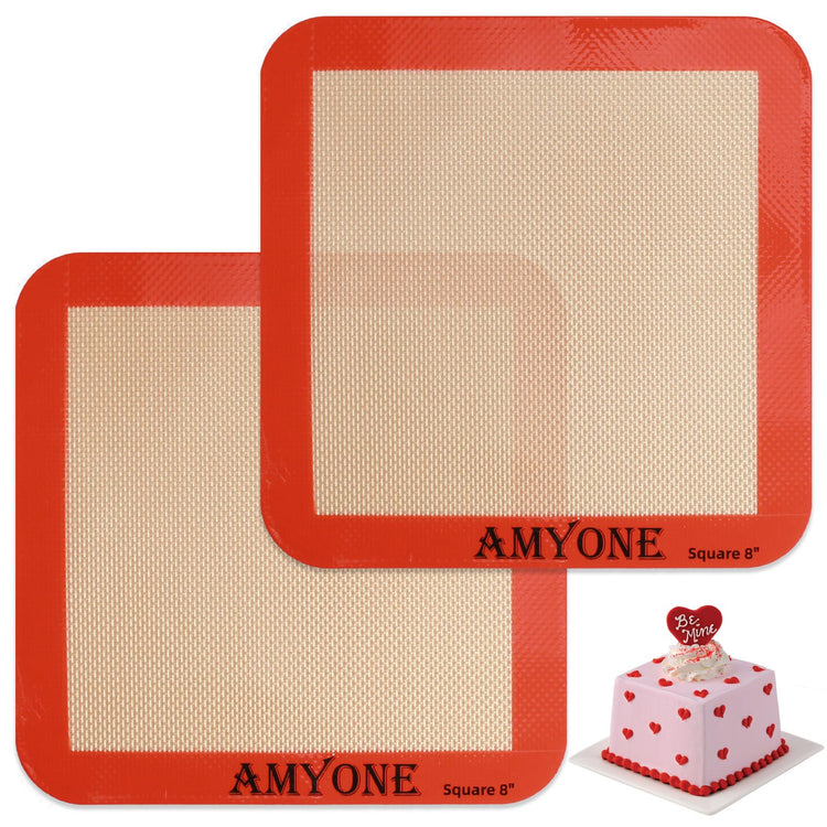 Silicone Baking Mats for 8 inch Square Cake Pan