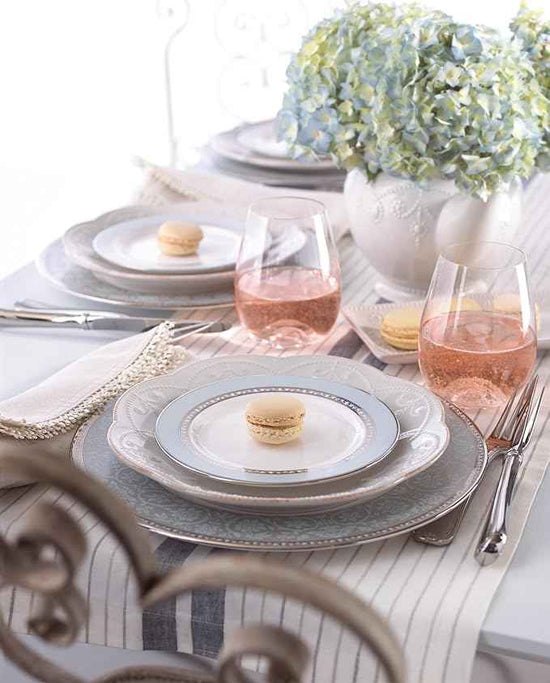 Lenox Dinnerware Set, French Perle White 16-Piece Set, Service For 4, Stoneware Material, Dishwasher Safe, Microwave Safe, Plates, Bowls, Mugs, Plates and Bowls, Dishes (White, 16 Piece)
