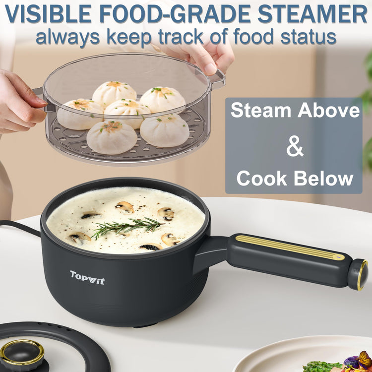 2L Hot Pot Electric with Steamer