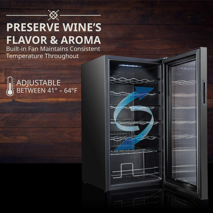 28 Bottle Compressor Wine Cooler Refrigerator with Wi