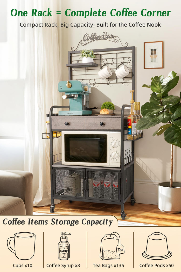 Coffee Bar Cabinet with Storage