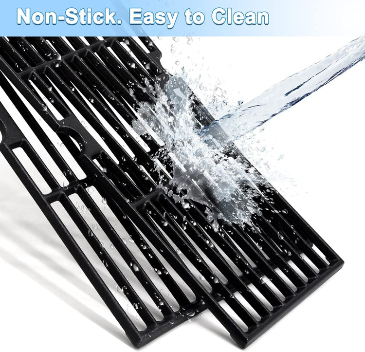 Adviace 18 Inches Grill Grates Replacement for Charbroil Performance 463377319, 463376419, 463376519, 463376319, Cast Iron Cooking Grid Grates for Char-Broil G470-0002-W1, G470-0003-W1, G321-0005-W1.