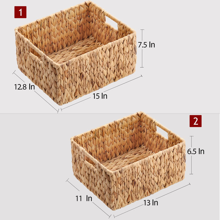 Water Hyacinth Storage Baskets (2 Count)