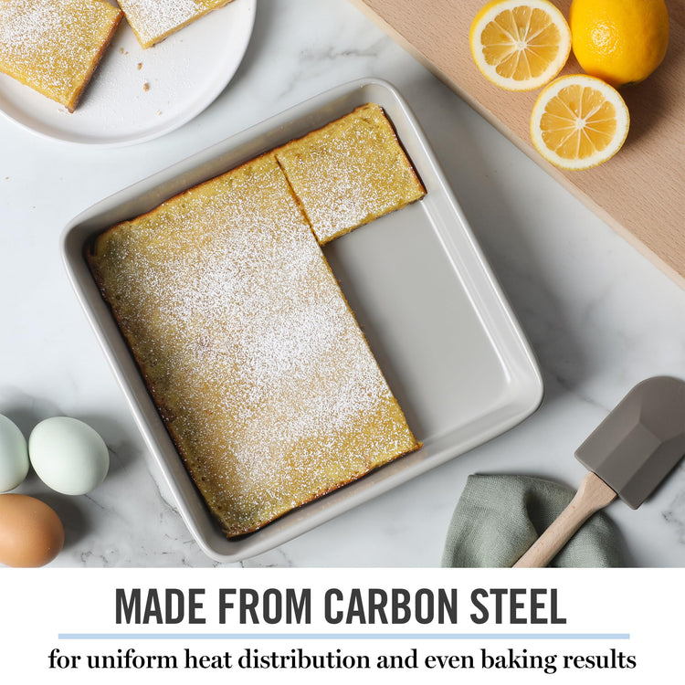 Gallen 9 Inch Square Nonstick Carbon Steel Cake Pan