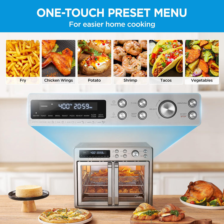 Flexify Classic French Door Toaster Oven Air Fryer Combo