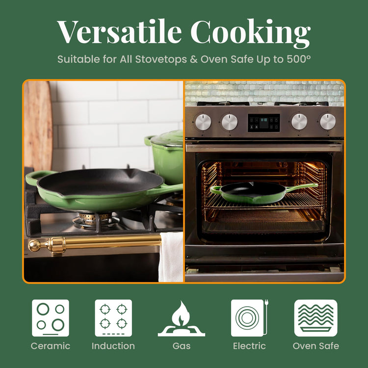 Enameled Cast Iron Skillet