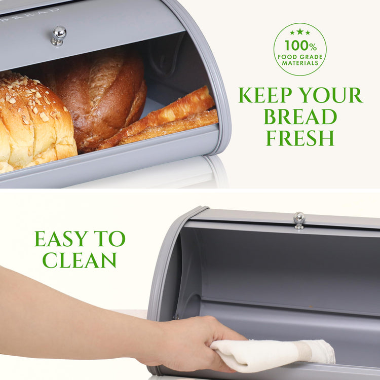 Metal Bread Box For Kitchen Countertop