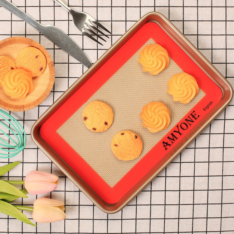 1 8 Sheet Silicone Baking Mats for 9x7" Toaster Oven