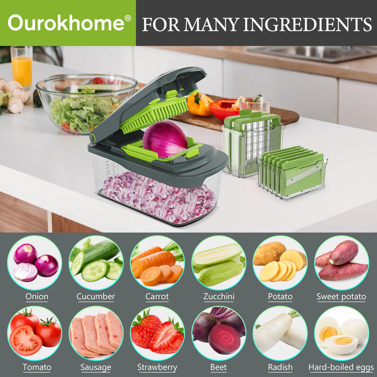 Vegetable Chopper with Container (8 Count)
