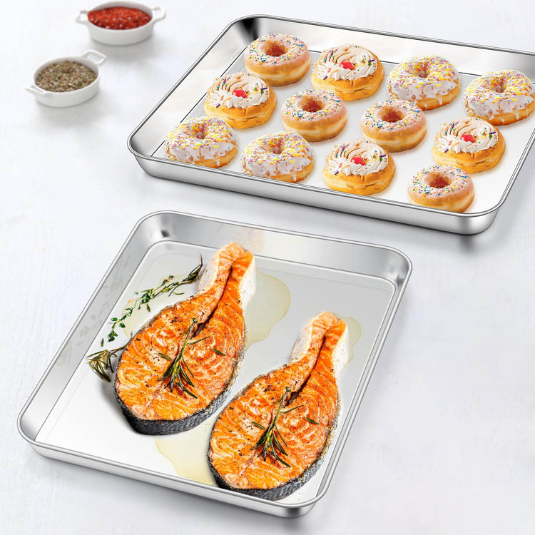 Stainless Steel Quarter Sheet Pan Set for Toaster Oven (2 Count)