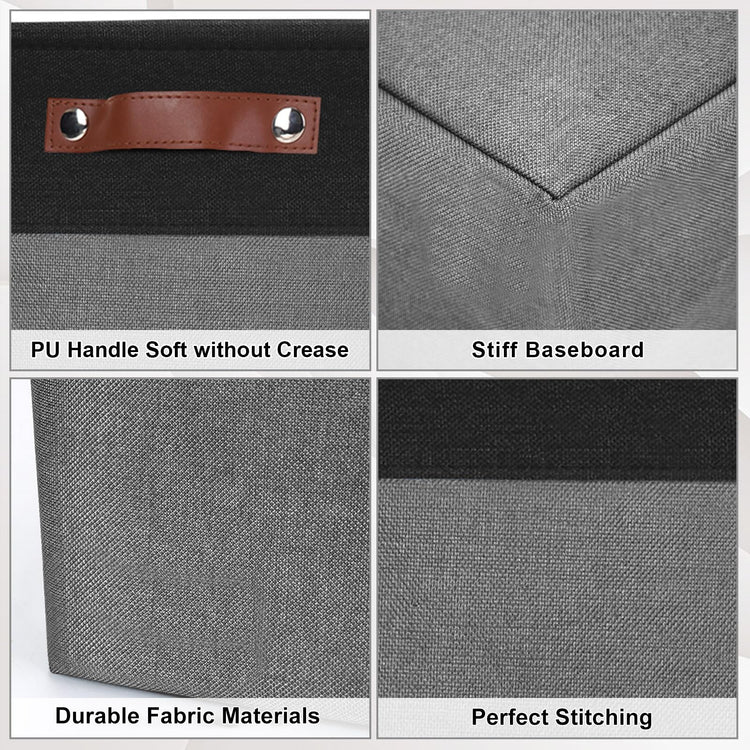 Storage Bins Large Fabric Storage Baskets for Shelves 3 Pack (3 Count)