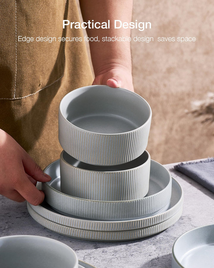 Star Stoneware Dinnerware Sets for 8 (24 Count)