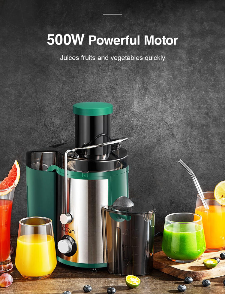 Juicer Machine 800W Centrifugal Juicer with Wide Mouth Feed Chute