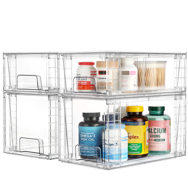 Clear Stackable Storage Drawers (6 Count)