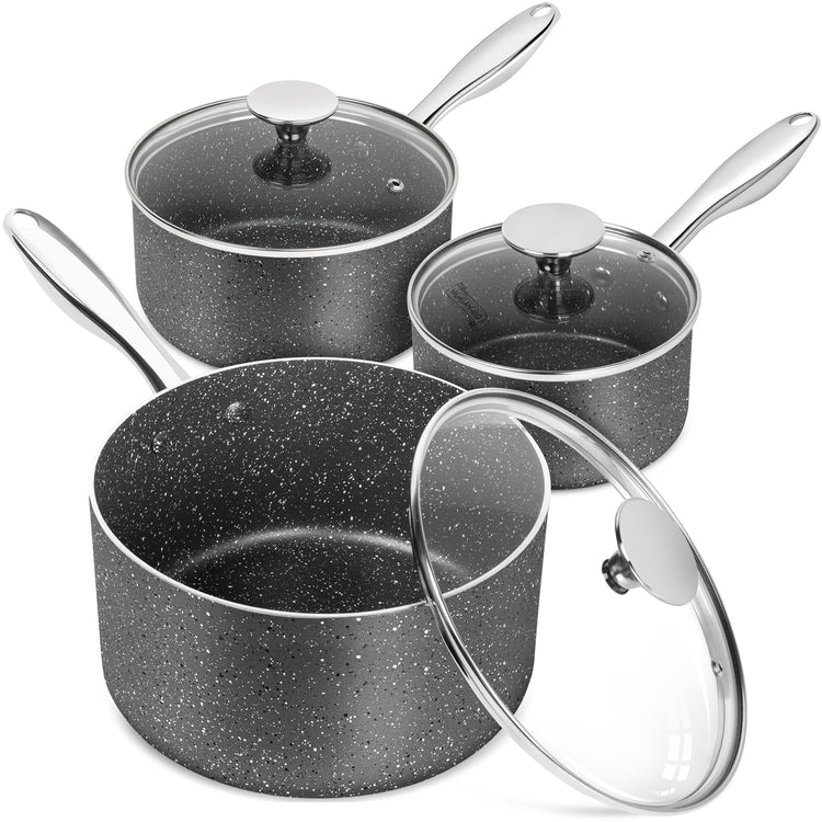 Sauce Pan with Lid (3 Count)