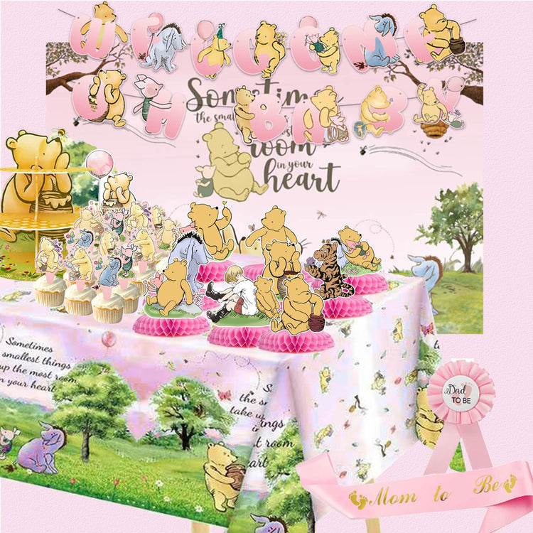 Pink Classic Winnie Baby Shower Decorations Kit