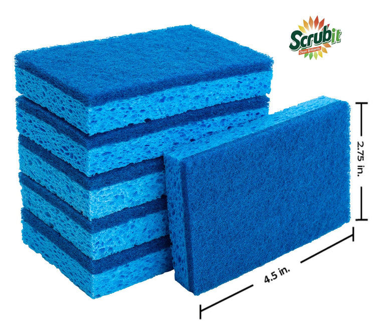 Non Scratch Cleaning Scrub Sponges (6 Count)