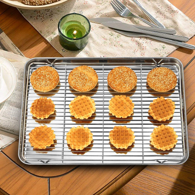 Baking Sheet & Rack Set [2 Sheets + 2 Racks]