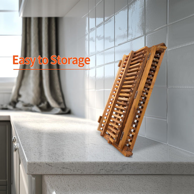 Large Teak Dish Drying Rack