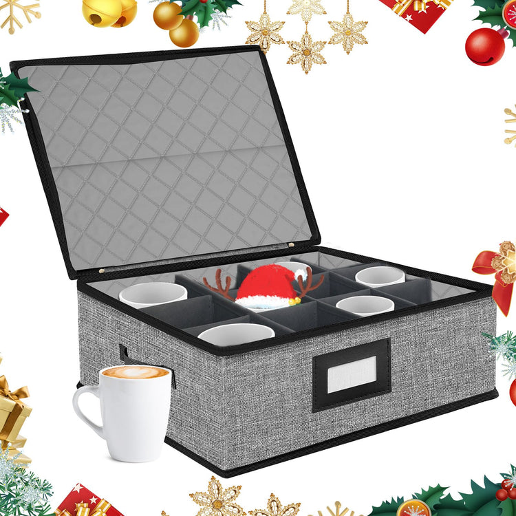 Quilted Mug Cup Storage Box