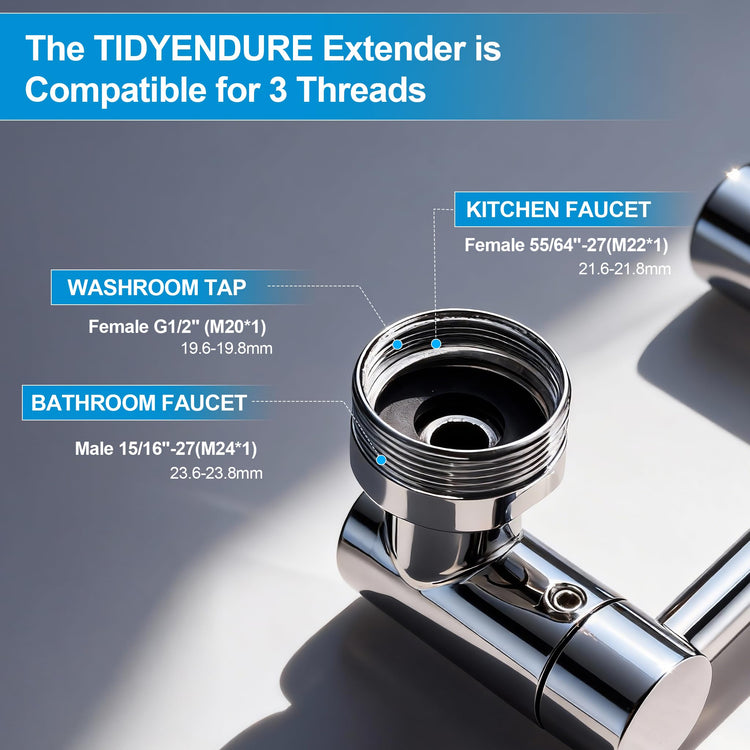 TIDYENDURE 1080° Rotating Faucet Extender
