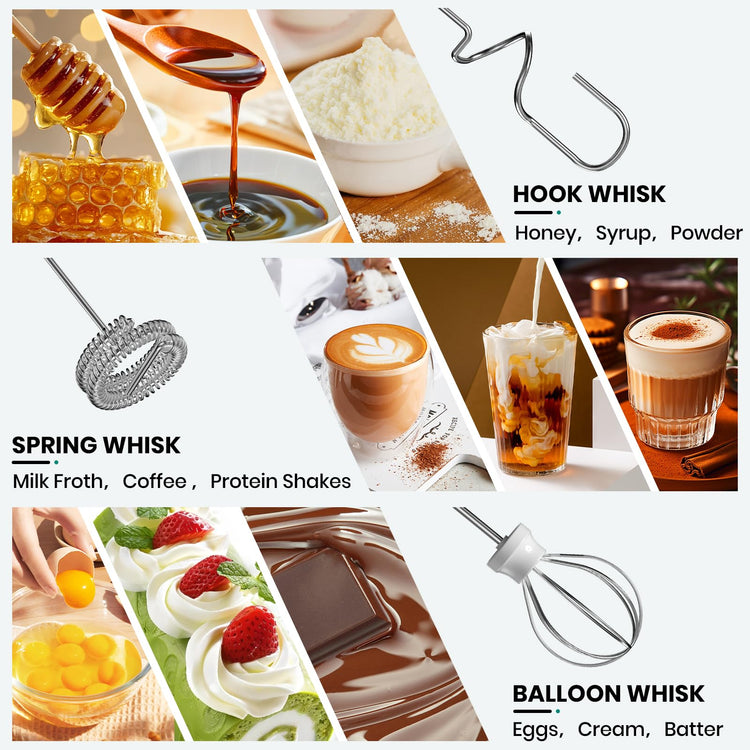 Milk Frother Handheld Rechargeable
