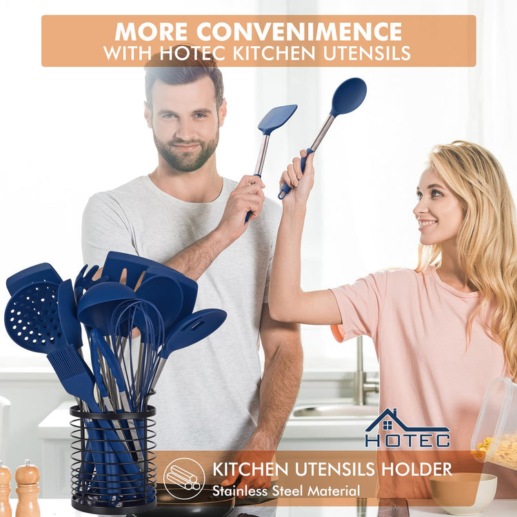 446°F Heat Resistant Silicone Kitchen Utensils (14 Count)