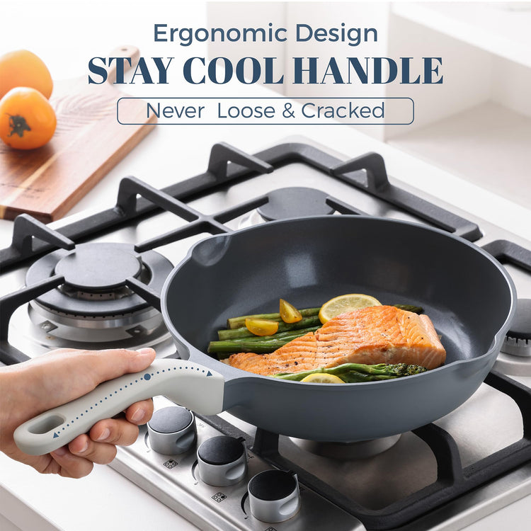 Ceramic Nonstick Deep Saute Pan with Lid