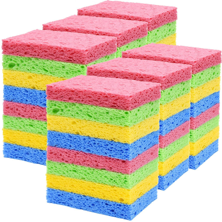 48 Pack Sponges Kitchen Natural Compressed Cellulose Sponges Durable Dish Sponge for Cleaning & DIY Reusable (48 Count)