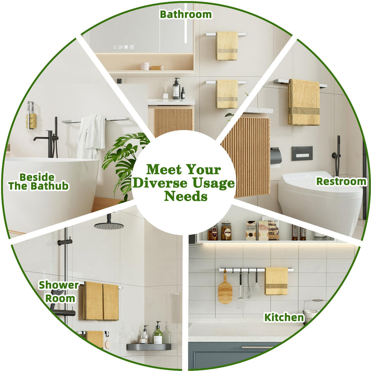 16 Inch Hand Towel Holder Towel Bar for Bathroom Wall Mounted