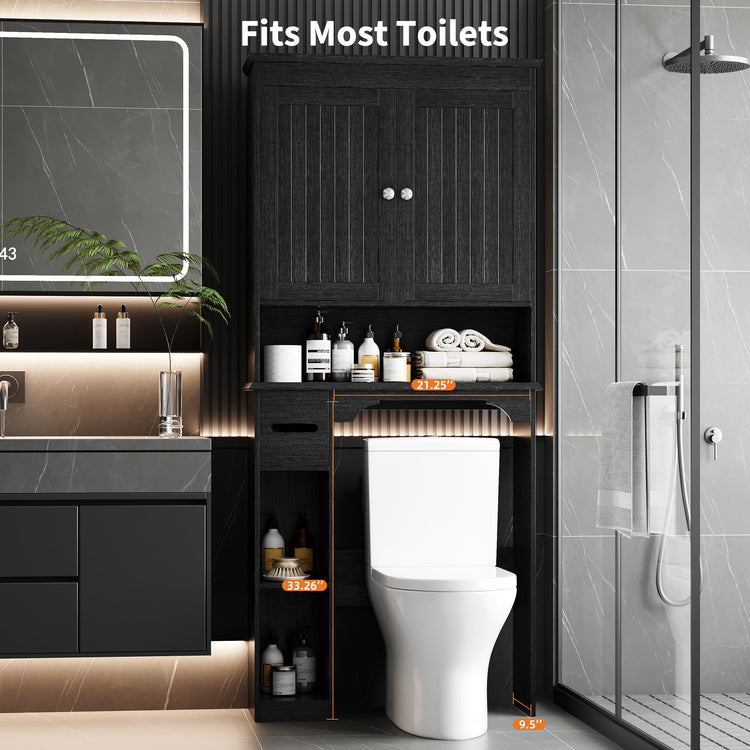 23.6 Inches Wide Toilet Rack with Over The Toilet Storage Cabinet